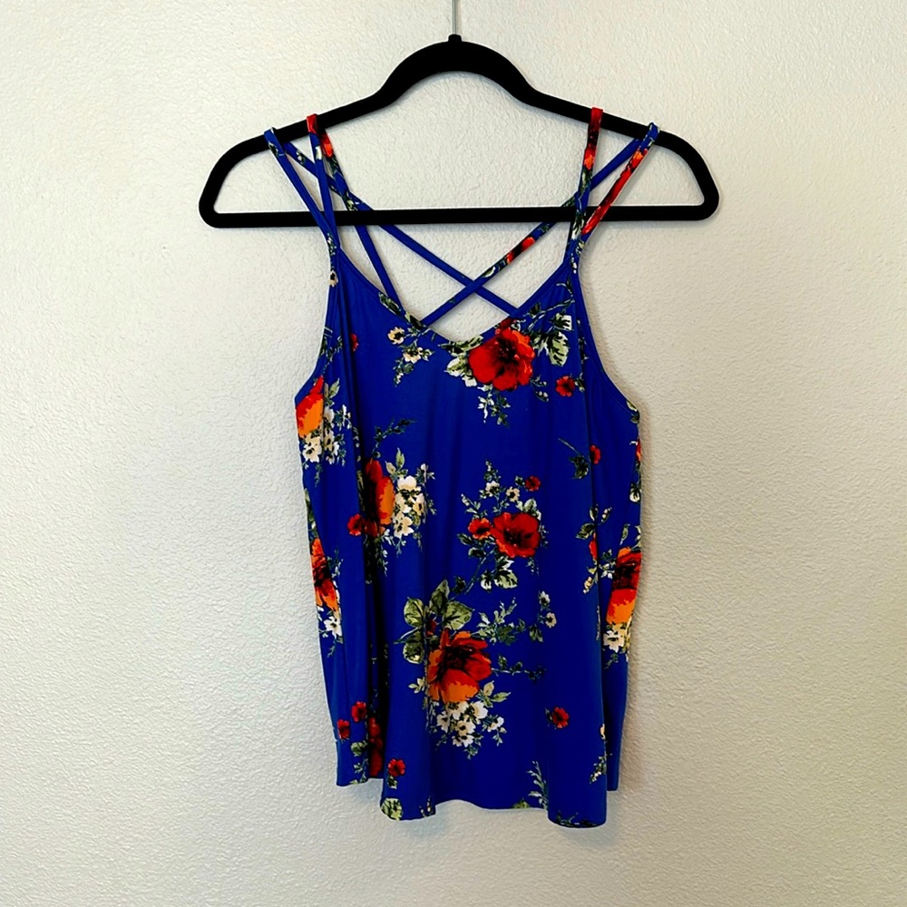 Paper moon strappy tank top